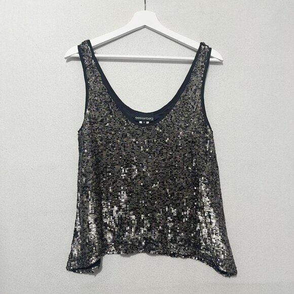 Erin Kleinberg Silk and all sequin ank top tag size 2 - Picture 1 of 7